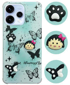 For Oppo Reno15 5G | Oppo Reno 15 5G Back Cover Case (3D Cute Cartoons | Hard Back Side Soft | Matte Premium Finish | HD Printing)