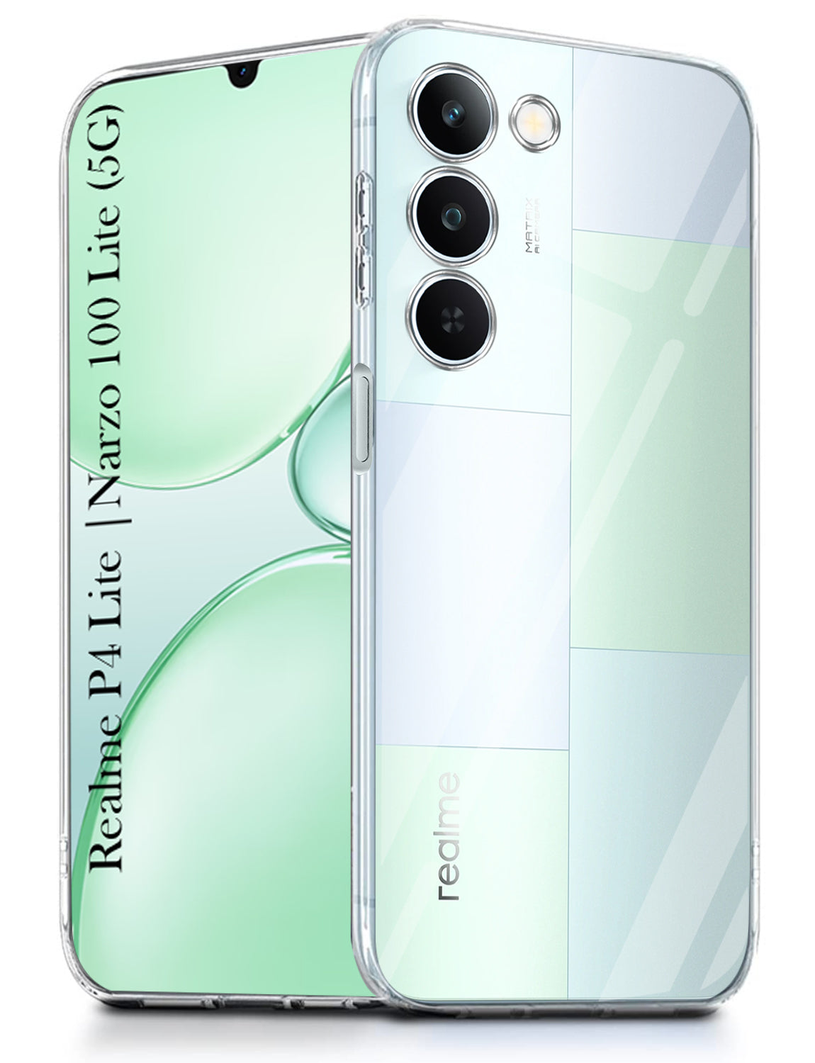 For Realme P4 Lite 5G | Narzo 100 Lite 5G Back Cover Case Silicone (Clear Shockproof Case with Camera Protection | Soft and Flexible | Transparent)