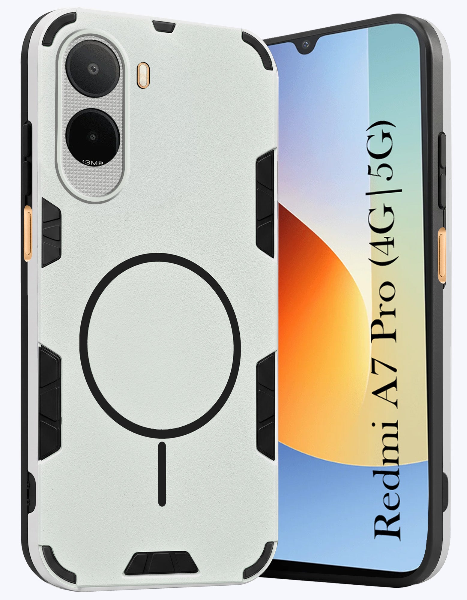For Redmi A7 Pro 4G|5G Back Cover Case (Slim Hybrid Armor | Shockproof Camera Protection | Rugged Dual Layer)