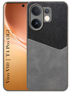 For Vivo V60 | Vivo T4 Pro Back Cover Case (Dual PU Leather Stitch | Professional Minimalist | Soft and Flexible)