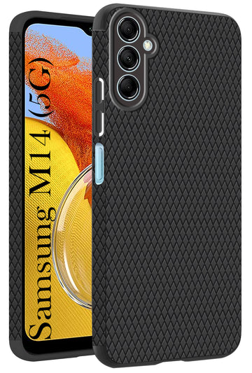 For Samsung Galaxy M14 5G Back Cover Case (Liquid Silicone | Side Grip | Camera Protection)