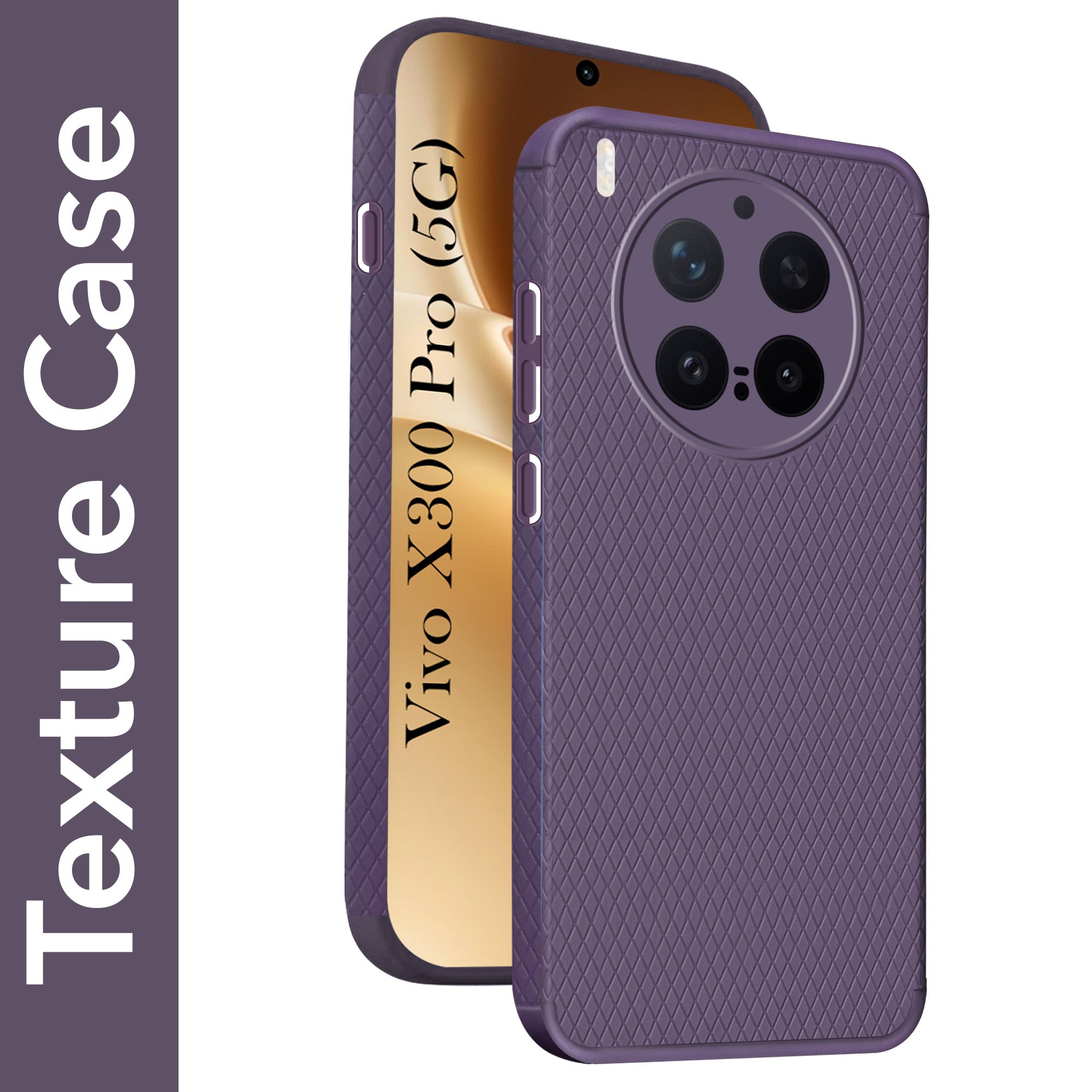 For Vivo X300 Pro Back Cover Case Liquid Silicone (Camera Protection | Side Grip Texture | Soft and Flexible)