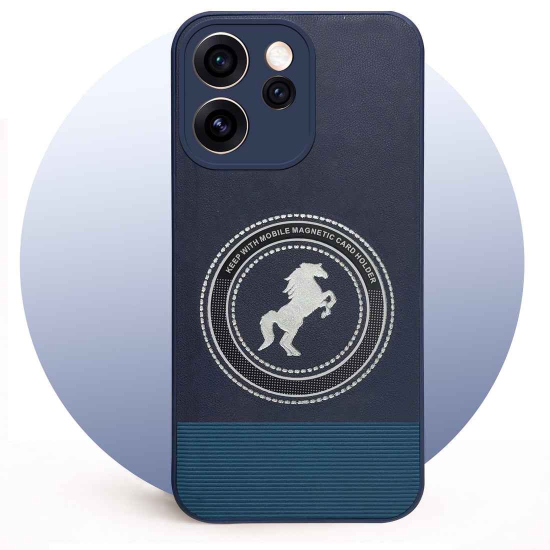 For Vivo Y31 5G Back Cover Case PU Leather Finish (Professional Minimalist Texture | MagSafe Compatile | Camera Protection | Sleek Sober Formal)