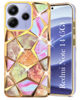 For Redmi Note 14 5G Back Cover Case ( Dual Design Glitter Sparkle and Detachable Diamond Print Case | Soft and Flexible)