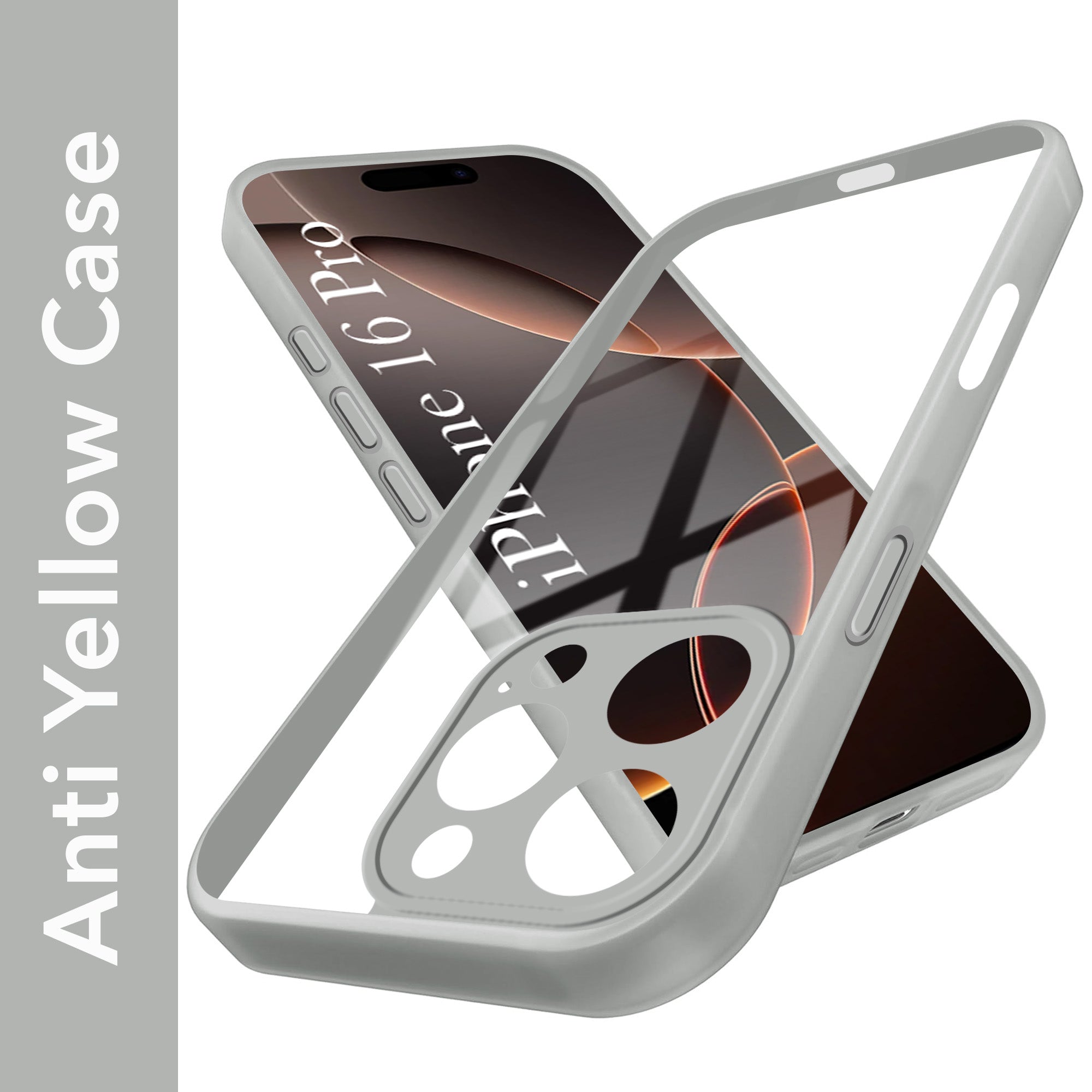 For Apple iPhone 16 Pro Ultra-Hybrid Back Cover Case(Lifetime Anti Yellow | Anti Scratch | Crystal Clear Shockproof)