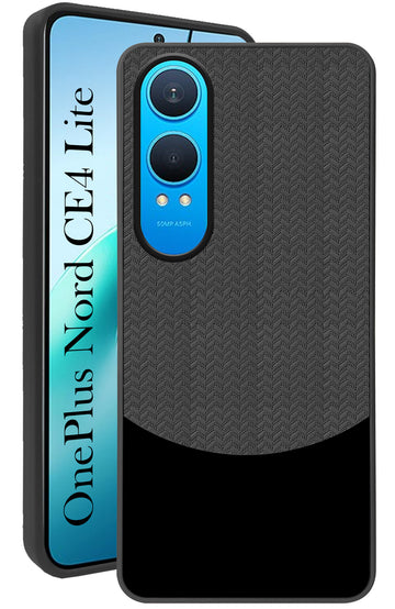 For OnePlus Nord CE 4 Lite Back Cover Case (Elegant PU Leather Finish | Premium Minimalist Professional | Camera Protection Bump)