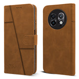 For Realme 13 Plus Flip Cover Case ( Stitched Leather with Magnetic Closure)