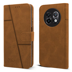 For Realme 13 Plus Flip Cover Case ( Stitched Leather with Magnetic Closure)