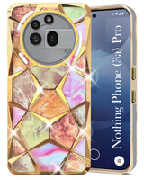 For Nothing Phone 3A Pro 5G Back Cover Case ( Dual Design Glitter Sparkle and Detachable Diamond Print Case | Soft and Flexible)