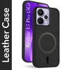 For Realme 15 Pro Back Cover Case Leather Finish (MagSafe Compatible Wireless Charging | Soft Touch | Camera Bump Protection)