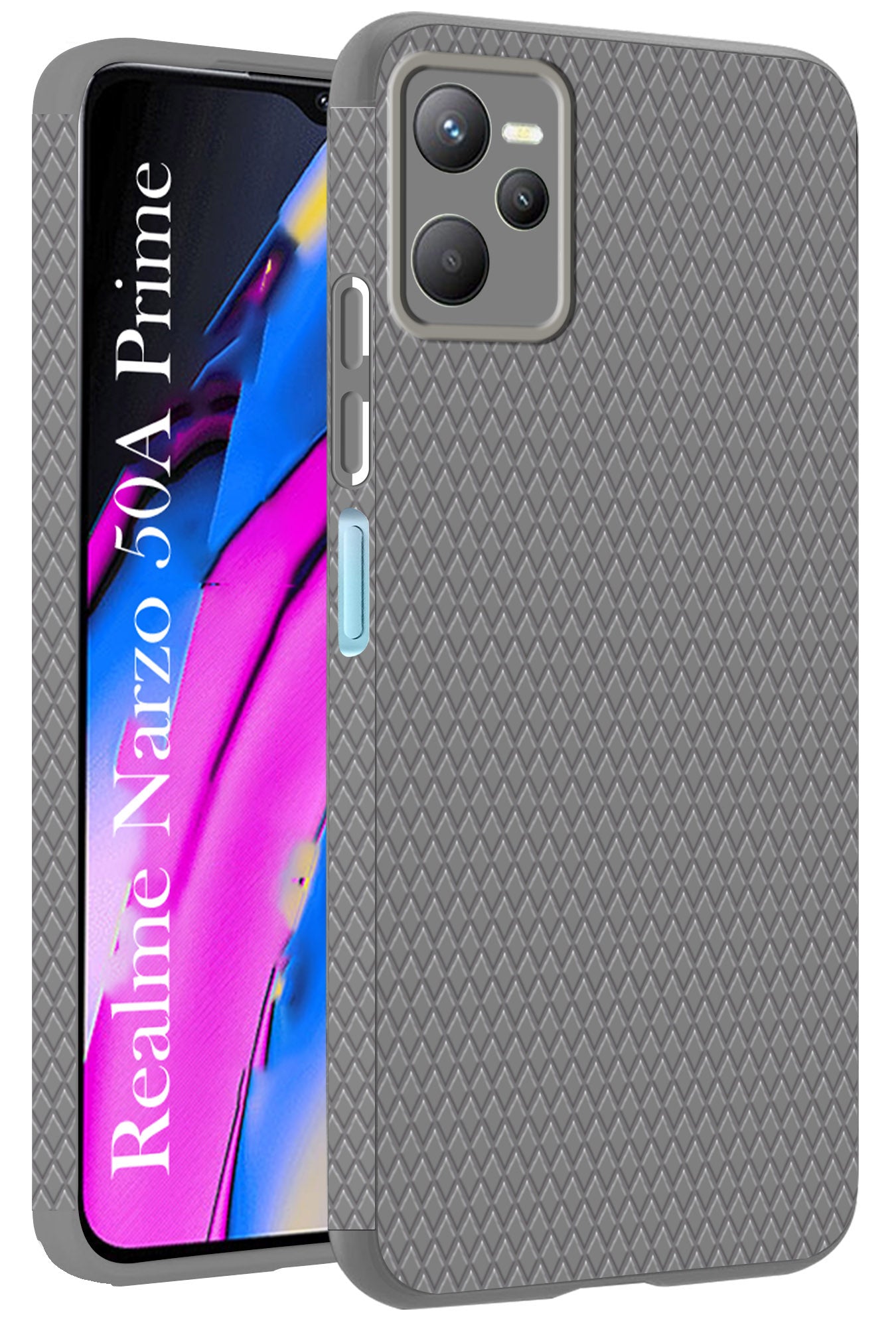 For Realme Narzo 50A Prime Back Cover Case (Liquid Silicone | Side Grip | Camera Protection)