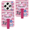 For Oppo F31 Pro Back Cover Case (3D Cute Heart Strap Holder | Camera Protection | Designer Girls Print)