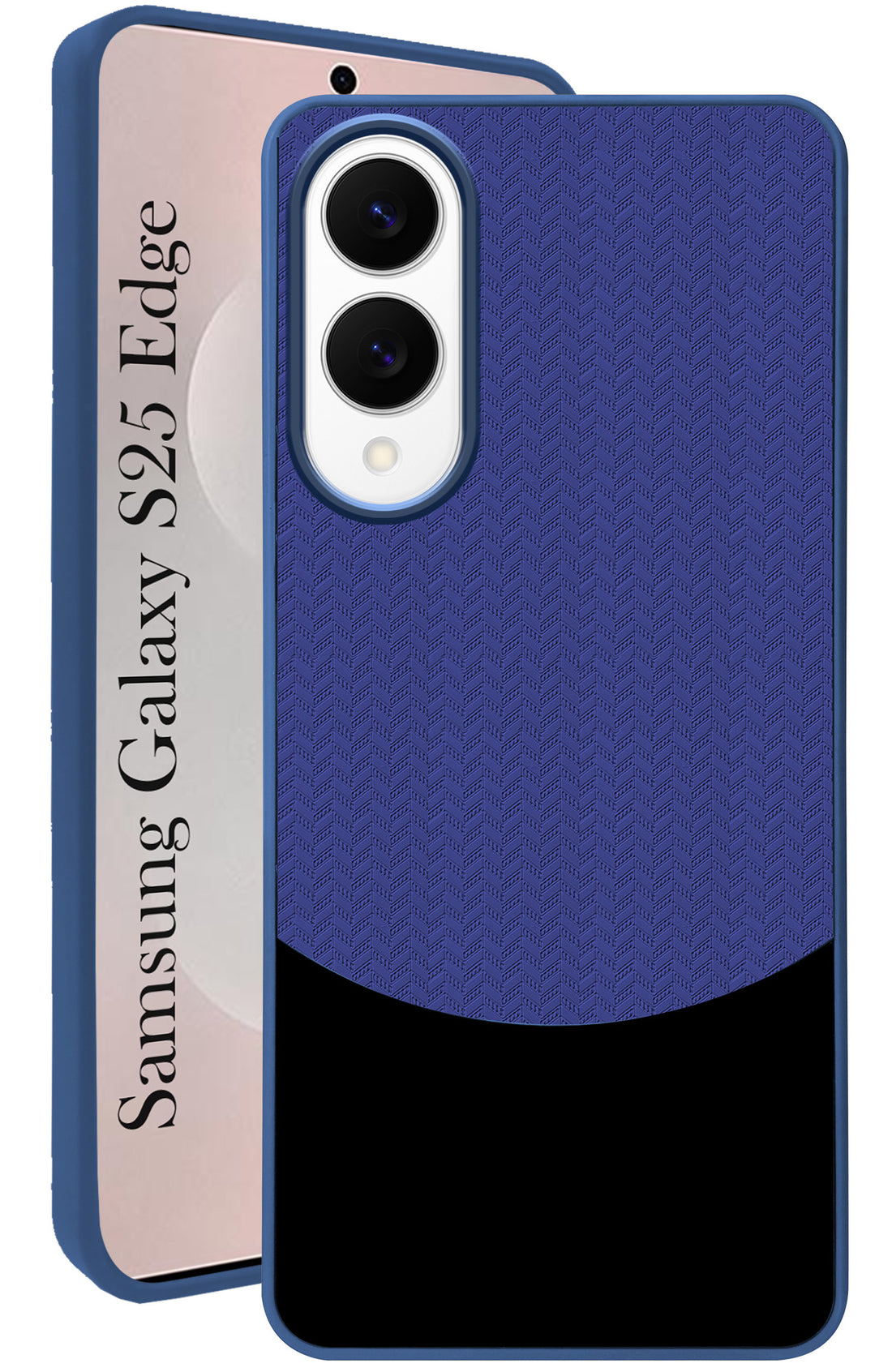 For Samsung Galaxy S25 Edge Back Cover Case (Elegant PU Leather Finish | Premium Minimalist Professional | Camera Protection Bump)