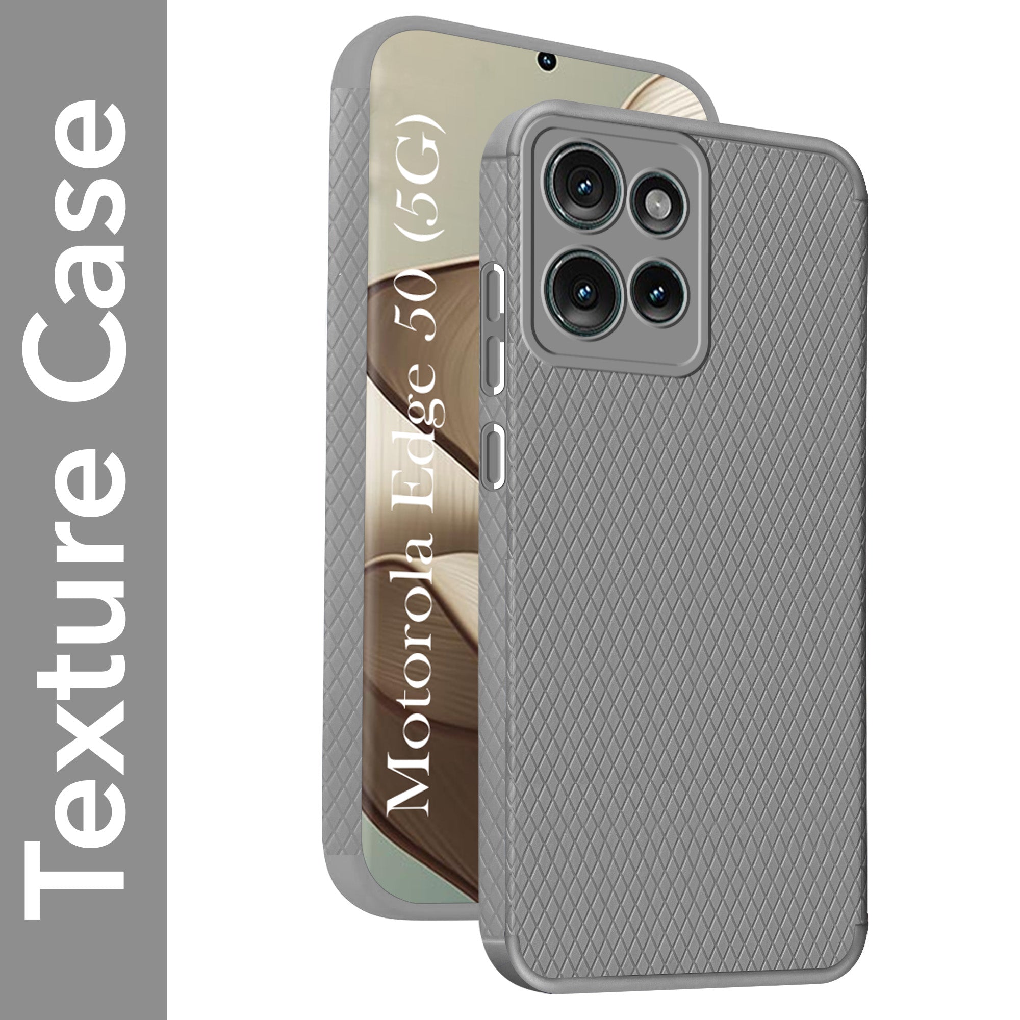 For Motorola Moto Edge 50 5G Back Cover Case (Liquid Silicone | Side Grip | Camera Protection)