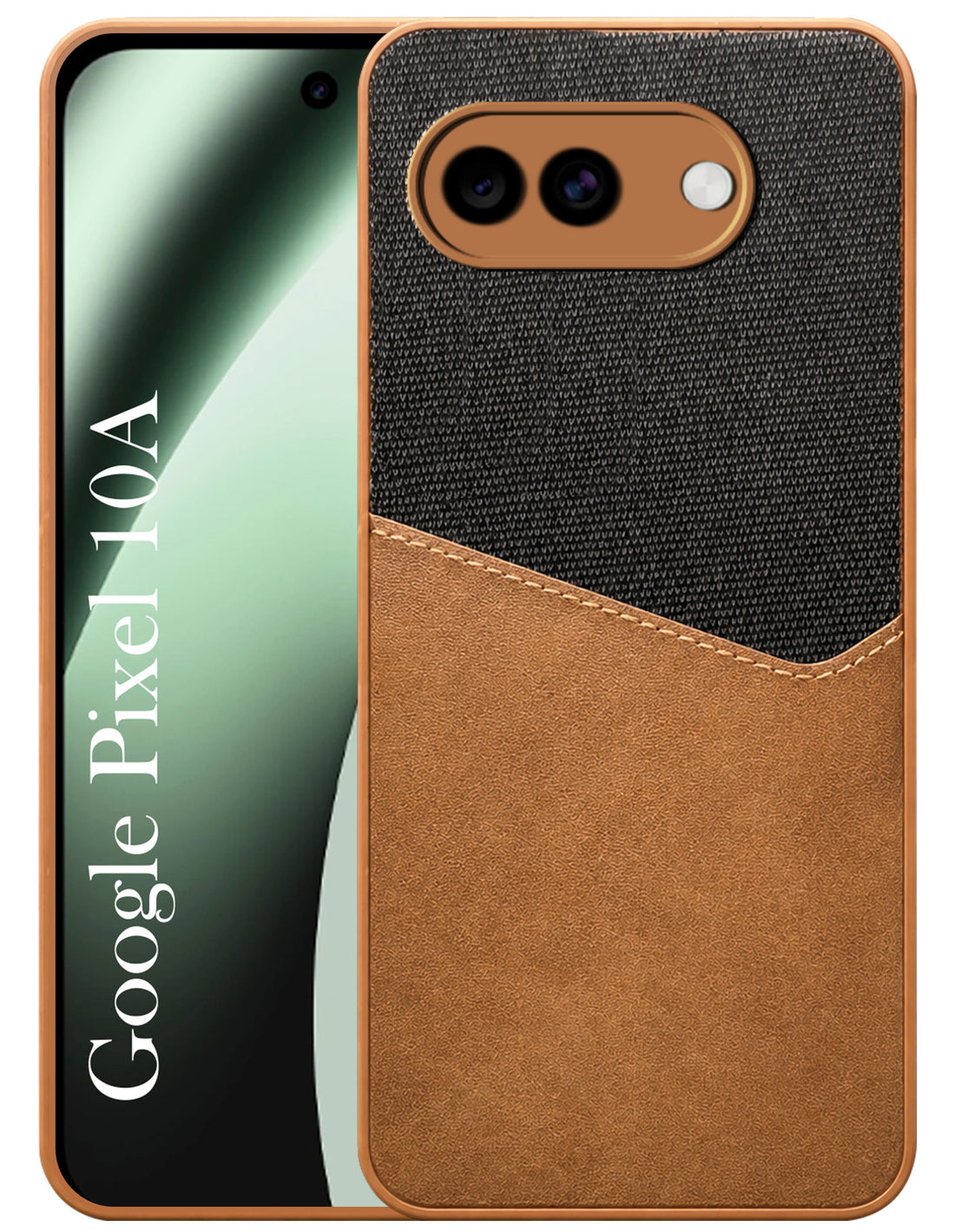 For Google Pixel 10a Back Cover Case (Dual PU Leather Stitch | Professional Minimalist | Soft and Flexible)
