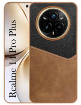 For Realme 14 Pro Plus  Back Cover Case (Dual PU Leather Stitch | Professional Minimalist | Soft and Flexible)
