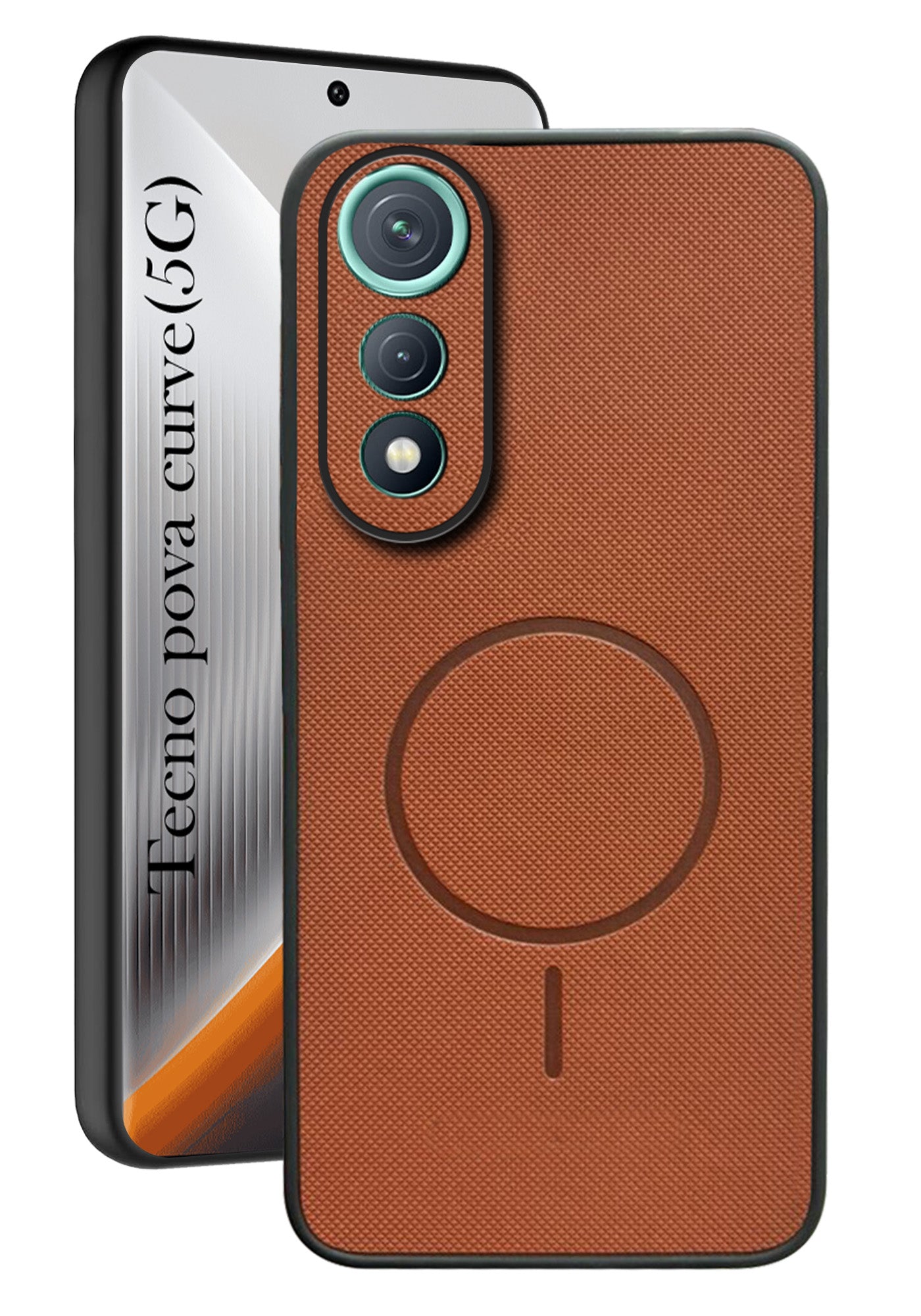 For Tecno Pova Curve Back Cover Case PU Leather (Texture Grip Design | Professional Minimalist | Camera Protection | Soft and Flexible)