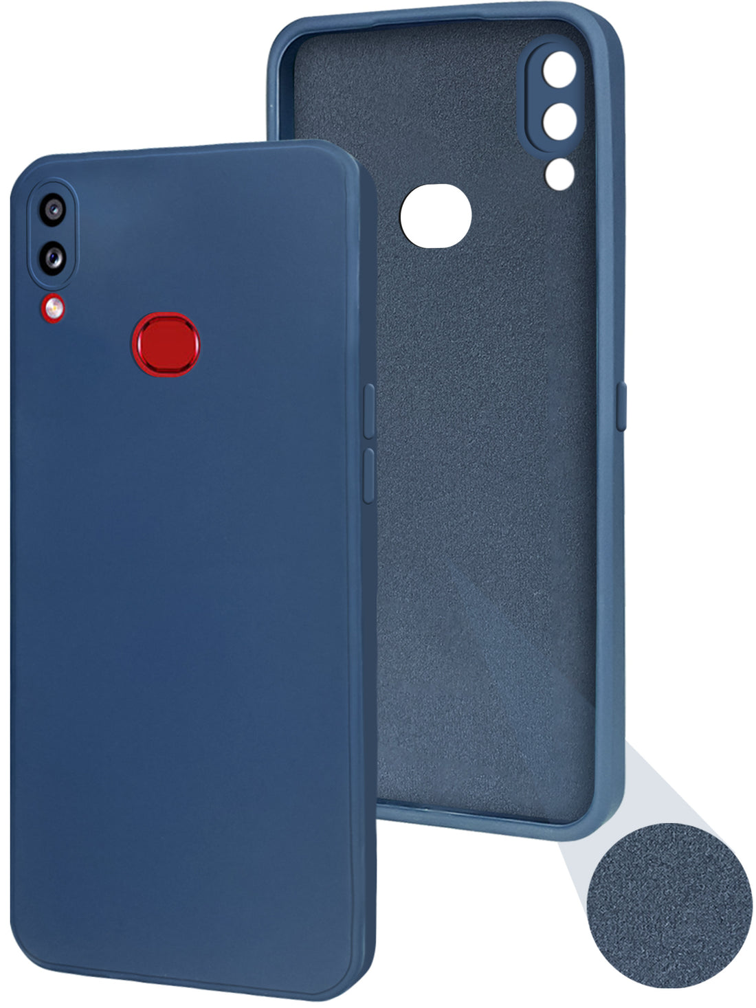 For Samsung Galaxy A10s Back Cover Case ( Matte Finish Silicone with Inside Fiber cloth)