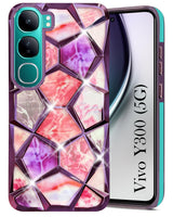 For Vivo Y300 Back Cover Case (Dual Design Glitter Sparkle and Detachable Diamond Print Case | Soft and Flexible)