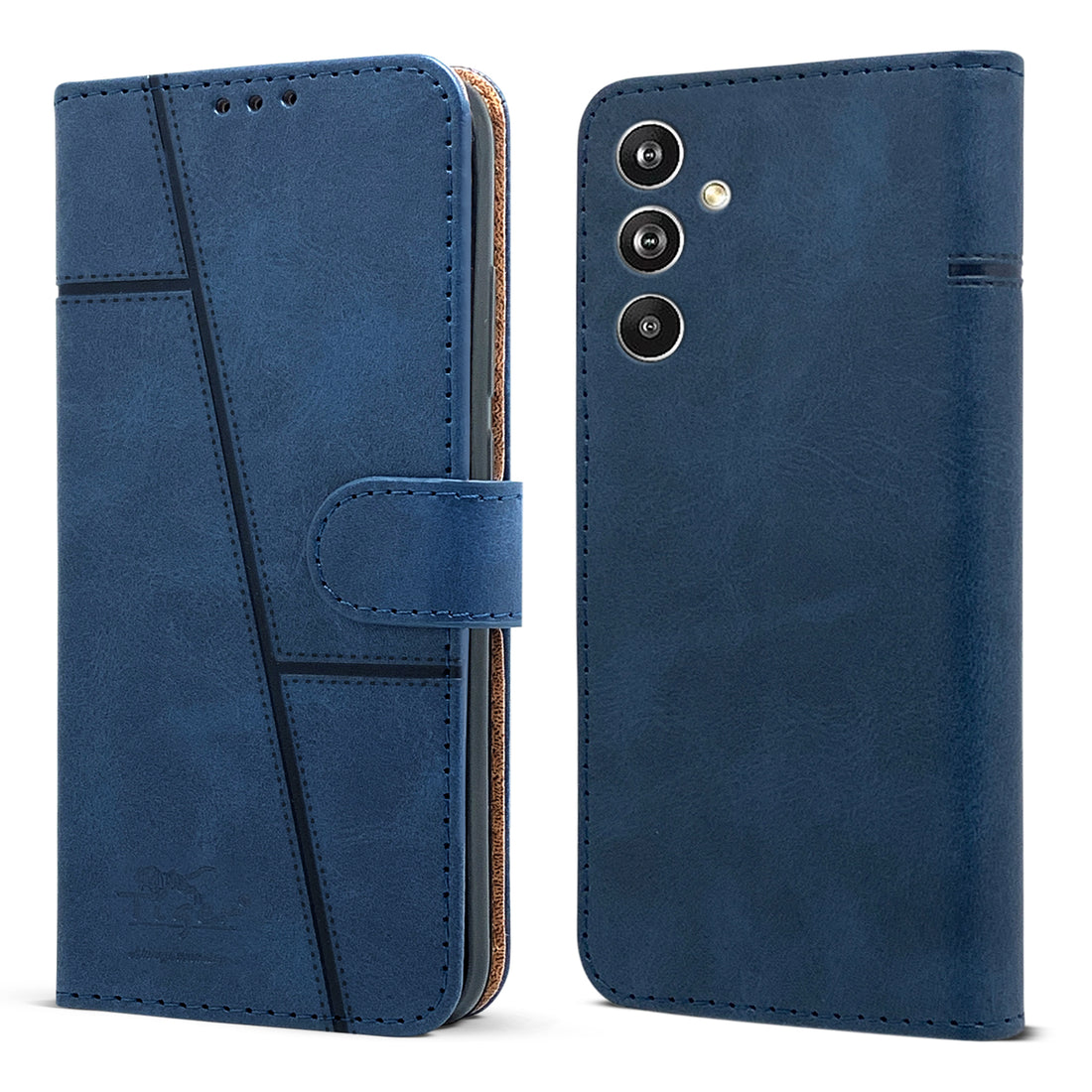 For Samsung Galaxy M54 5G Flip Cover Case (Stitched Leather with Magnetic Closure)