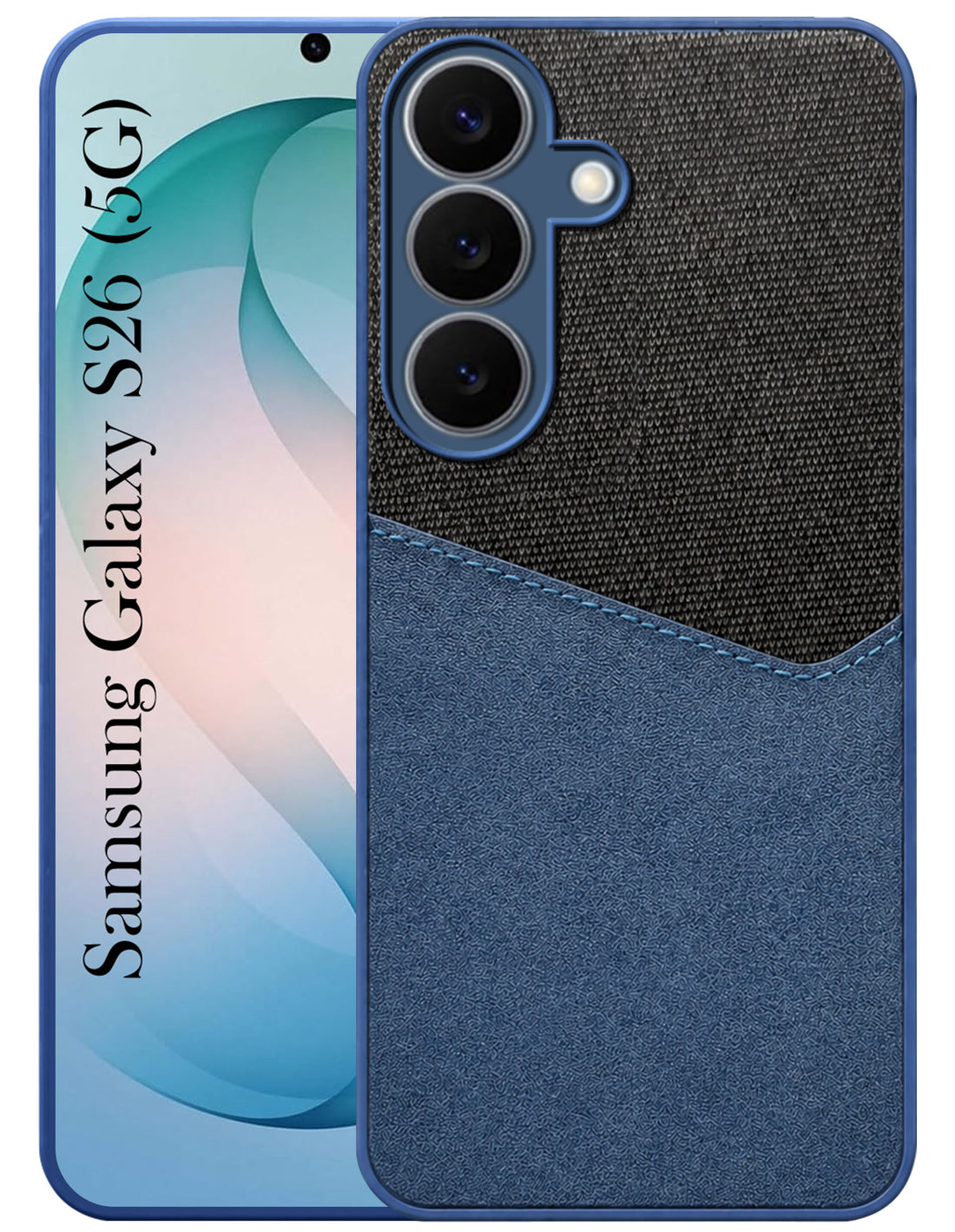 For Samsung Galaxy S26 5G Back Cover Case (Dual PU Leather Stitch | Professional Minimalist | Soft and Flexible)