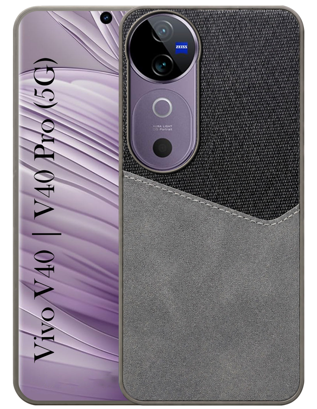 For Vivo V40 | Vivo V40 Pro Back Cover Case (Dual PU Leather Stitch | Professional Minimalist | Soft and Flexible)