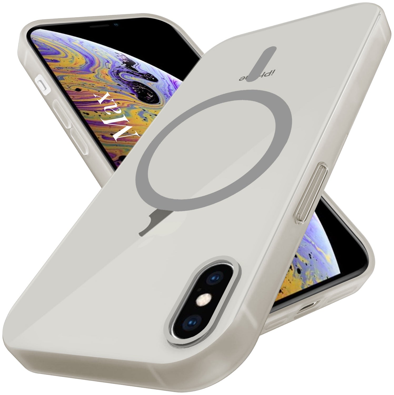 For Apple iPhone Xs Max Back Cover Case (Frosted Matte Feel | MagSafe Compatible Wireless Charging | Polycarbonate Material)