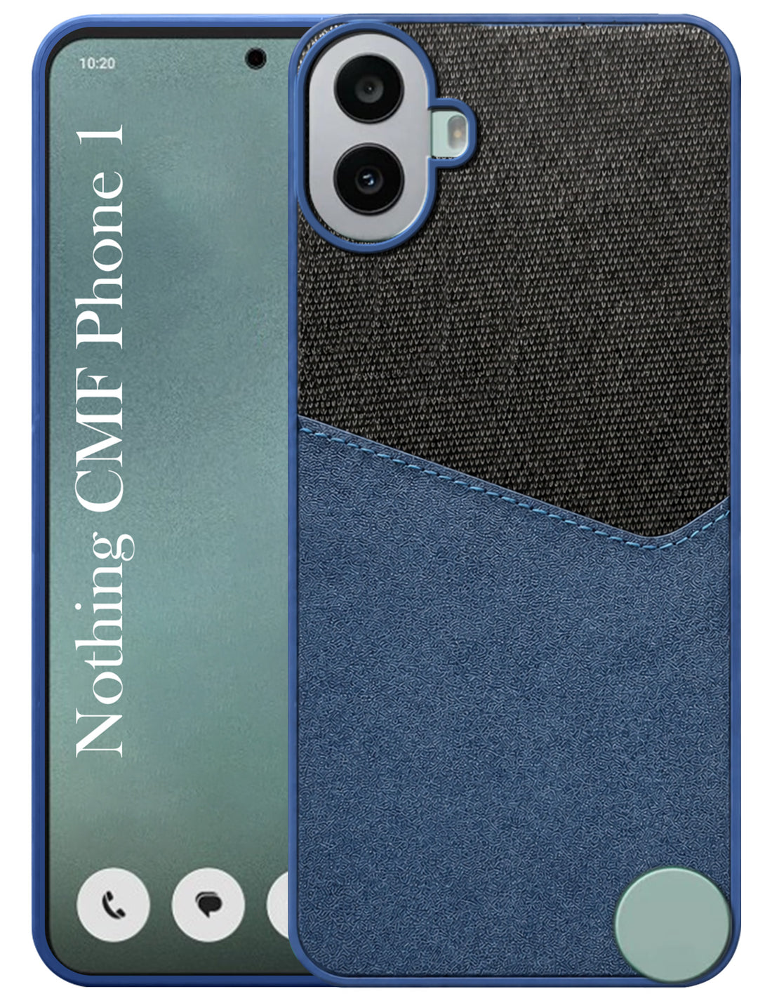 For Nothing CMF Phone 1 Back Cover Case (Dual PU Leather Stitch | Professional Minimalist | Soft and Flexible)