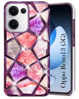 For Oppo Reno13 | Oppo Reno 13 Back Cover Case Girls (Dual Design Glitter Sparkle and Detachable Diamond Print Case | Soft and Flexible)