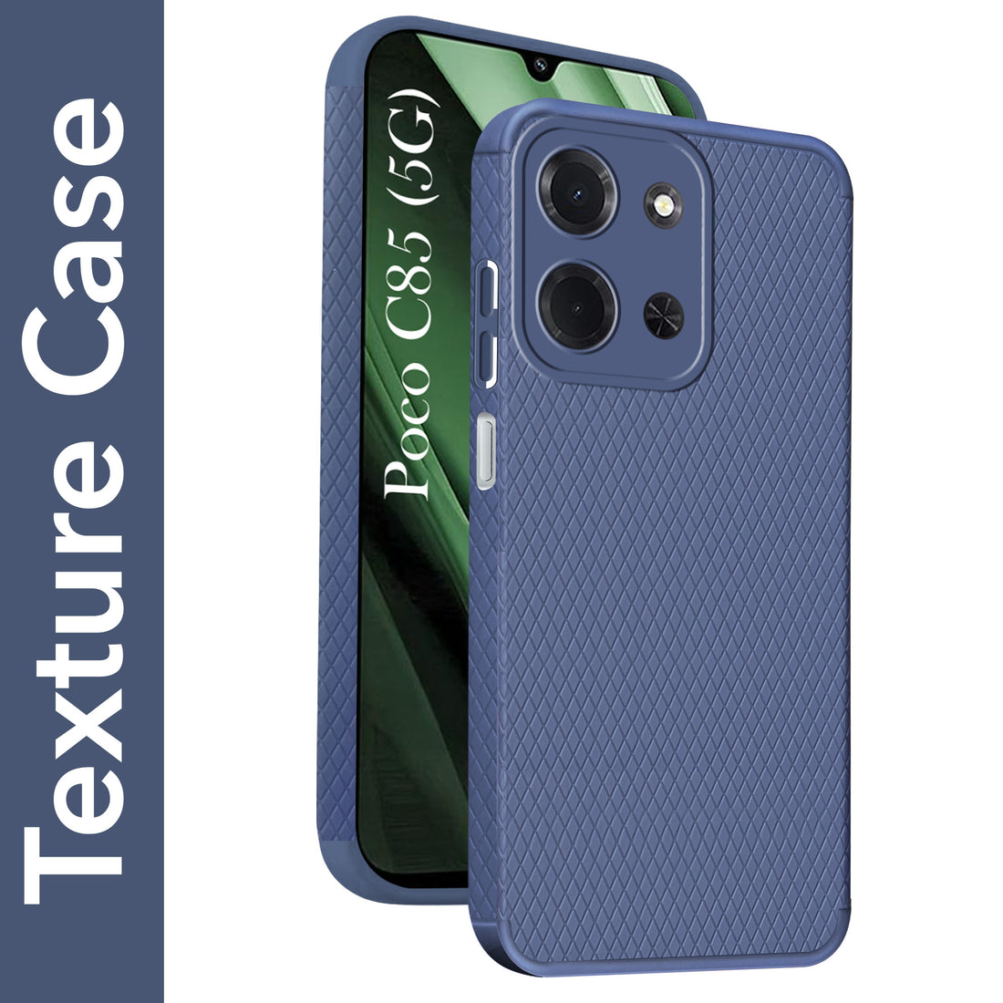 For Poco C85 5G Back Cover Case Liquid Silicone (Camera Protection | Side Grip Texture | Soft and Flexible)