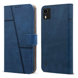 For Nokia C12 Flip Cover Case ( Stitched Leather with Magnetic Closure)