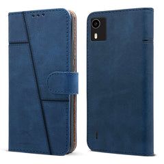 For Nokia C12 Flip Cover Case ( Stitched Leather with Magnetic Closure)