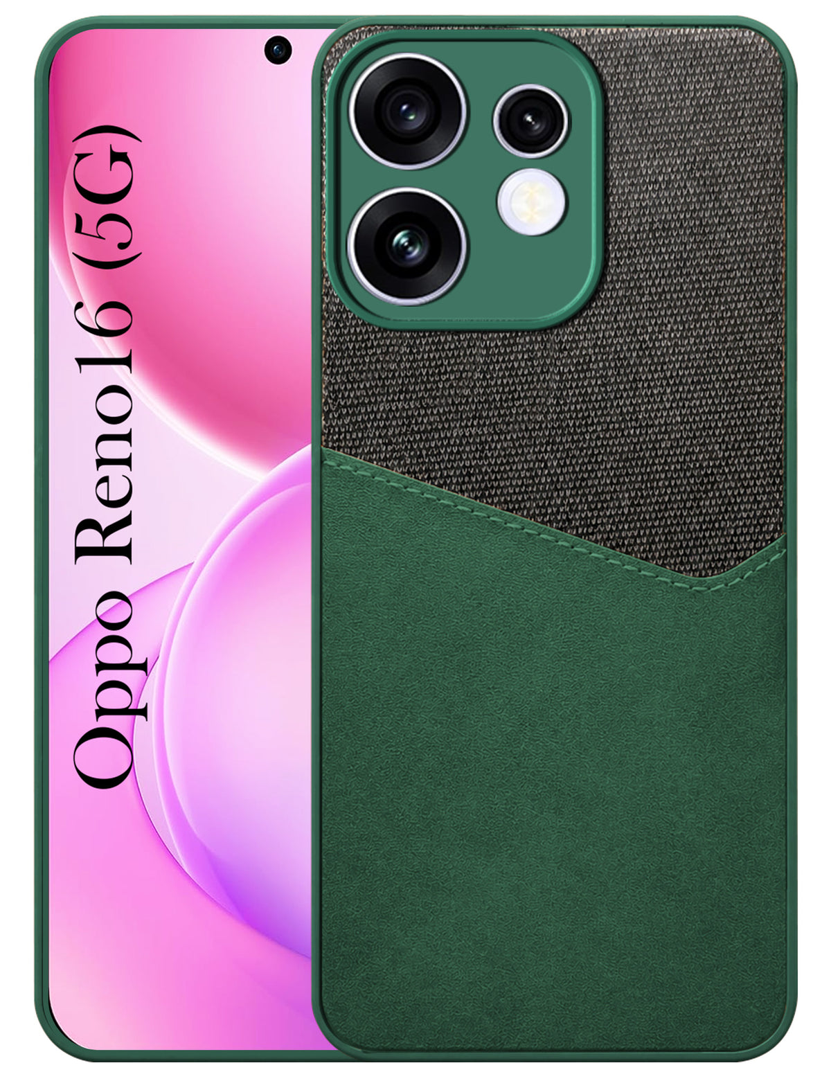 For Oppo Reno 16 Back Cover Case (Dual PU Leather Stitch | Professional Minimalist | Soft and Flexible)