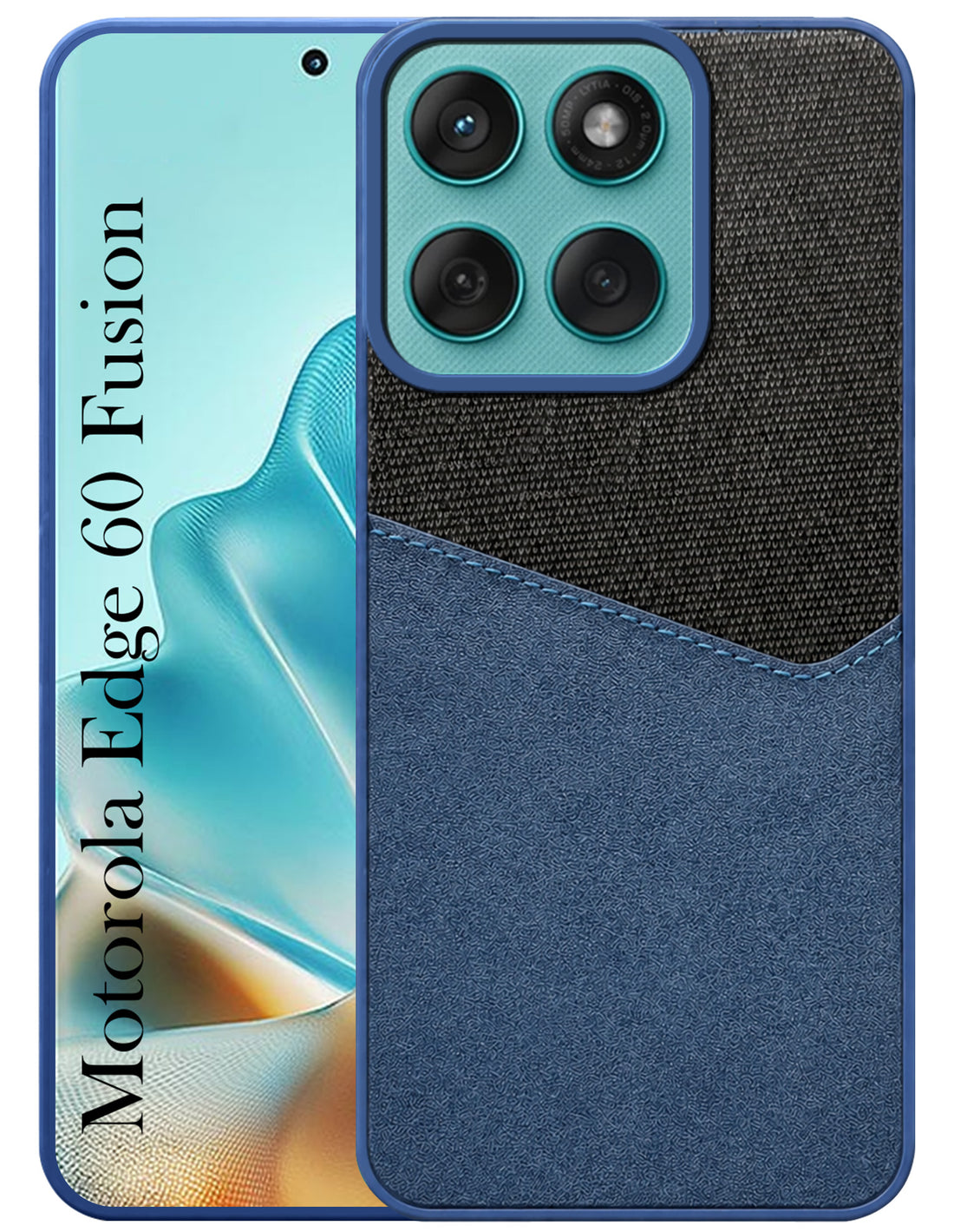 For Motorola Moto Edge 60 Fusion Back Cover Case (Dual PU Leather Stitch | Professional Minimalist | Soft and Flexible)