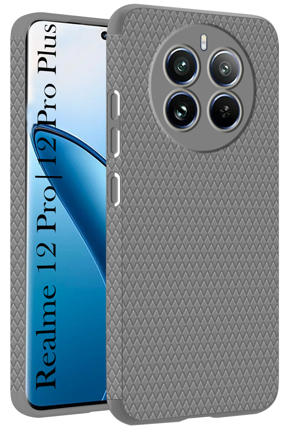 For Realme 12 Pro Plus | Realme 12 Pro Back Cover Case (Liquid Silicone | Side Grip | Camera Protection)