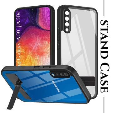 For Samsung Galaxy A50 | Galaxy A50s Back Cover Case (Built-in Stand | Lifetime Anti Yellow | Kickstand Shockproof | Camera Protection | MagSafe Compatible)