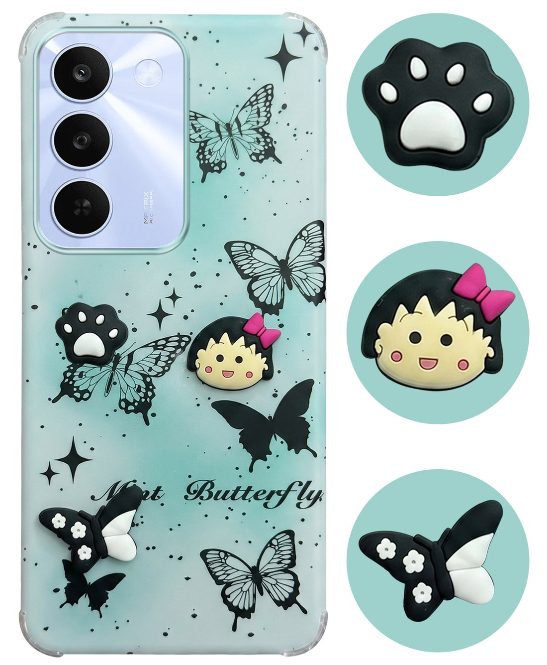 For Realme C83 5G Back Cover Case (3D Cute Cartoons | Hard Back Side Soft | Matte Premium Finish | HD Printing)