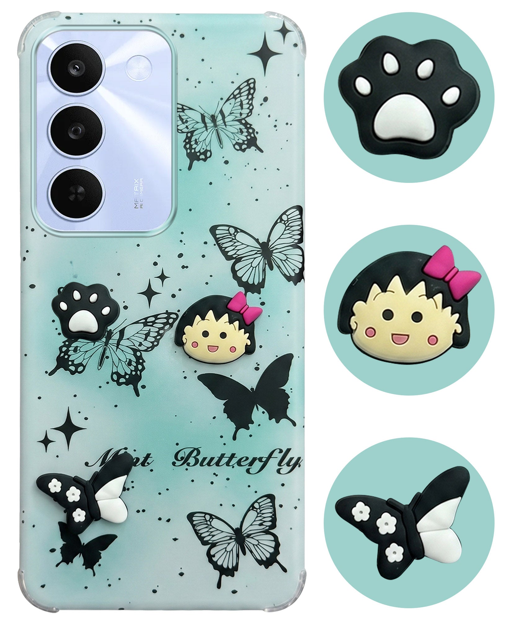 For Realme C83 5G Back Cover Case (3D Cute Cartoons | Hard Back Side Soft | Matte Premium Finish | HD Printing)