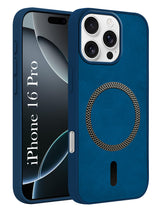 For Apple iPhone 16 Pro Back Cover Case (Sleek Leather Finish | MagSafe Compatible Wireless Charging | Camera Bump Protection)
