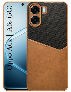 For Oppo A6X | Oppo A6S Back Cover Case (Dual PU Leather Stitch | Professional Minimalist | Soft and Flexible)