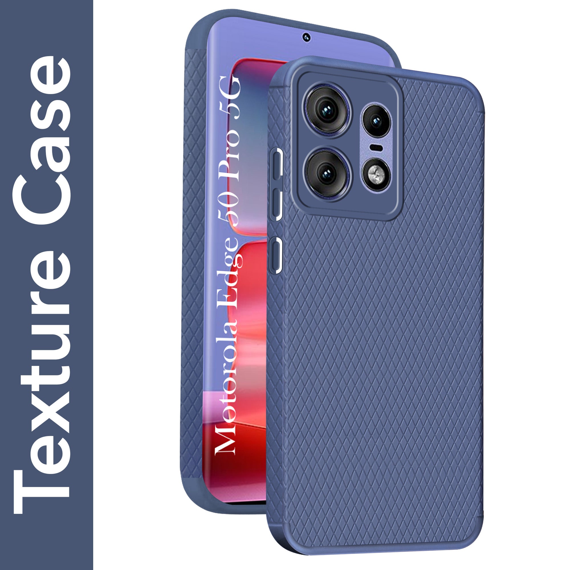 For Motorola Moto Edge 50 Pro Back Cover Case (Liquid Silicone | Side Grip | Camera Protection)