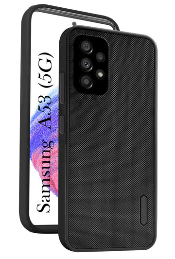 For Samsung Galaxy A53 5G Back Cover Case ( Textured Grip Design | Camera Protetion | Slim and Light Weight | Soft Touch and Feel | Black )