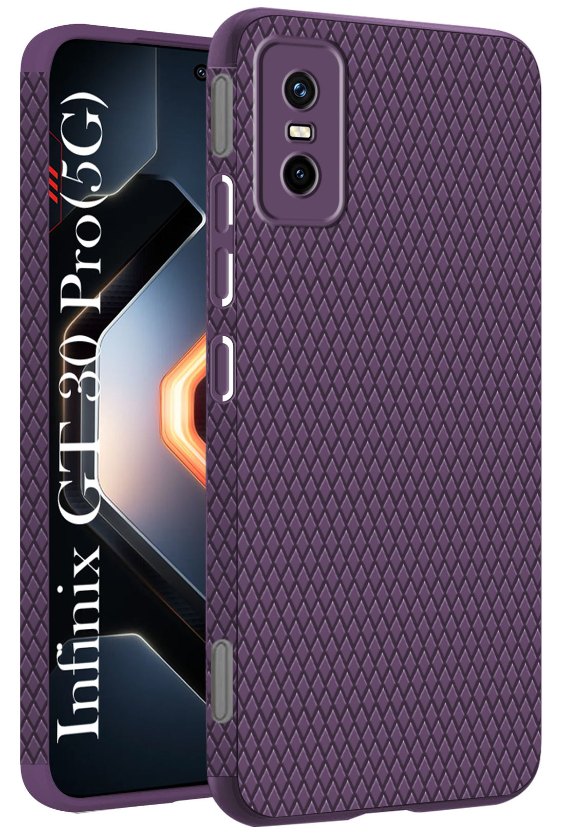 For Infinix GT 30 Pro Back Cover Case (Camera Protection | Side Grip Texture | Soft and Flexible)