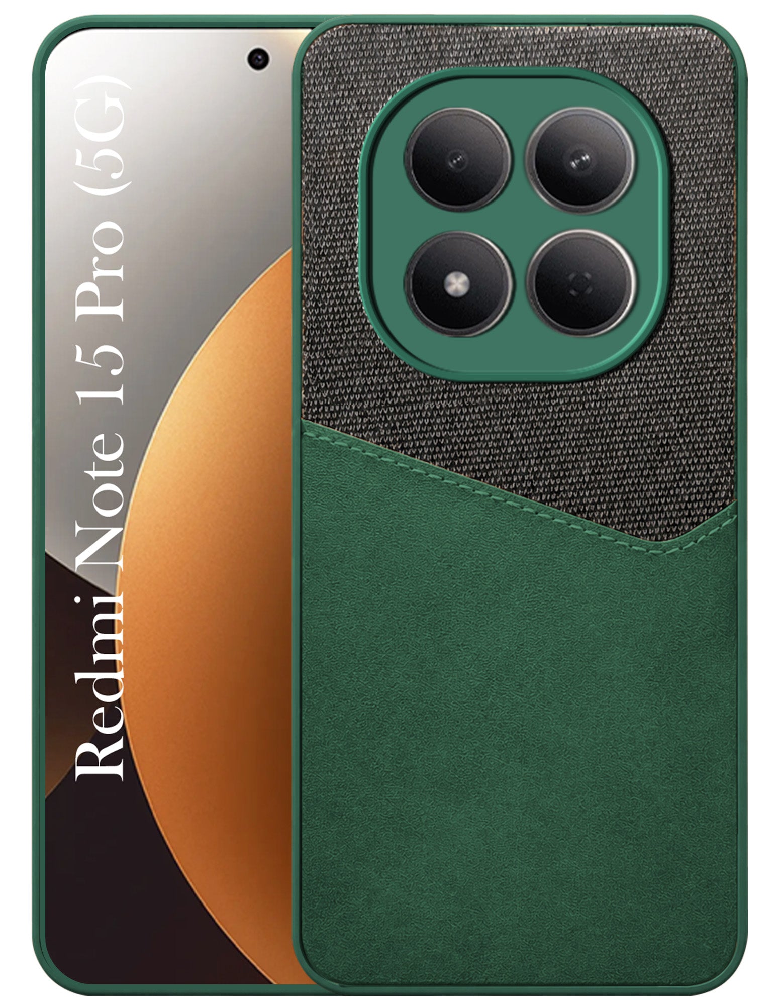 For Xiaomi Redmi Note 15 Pro 5G Back Cover Case (Dual PU Leather Stitch | Professional Minimalist | Soft and Flexible)