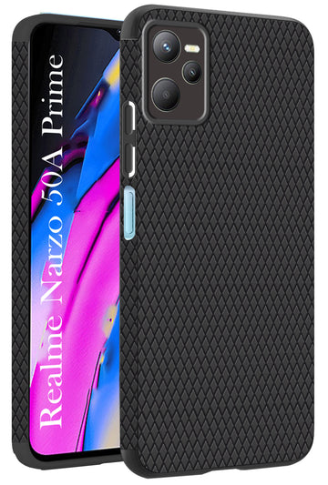 For Realme Narzo 50A Prime Back Cover Case (Liquid Silicone | Side Grip | Camera Protection)