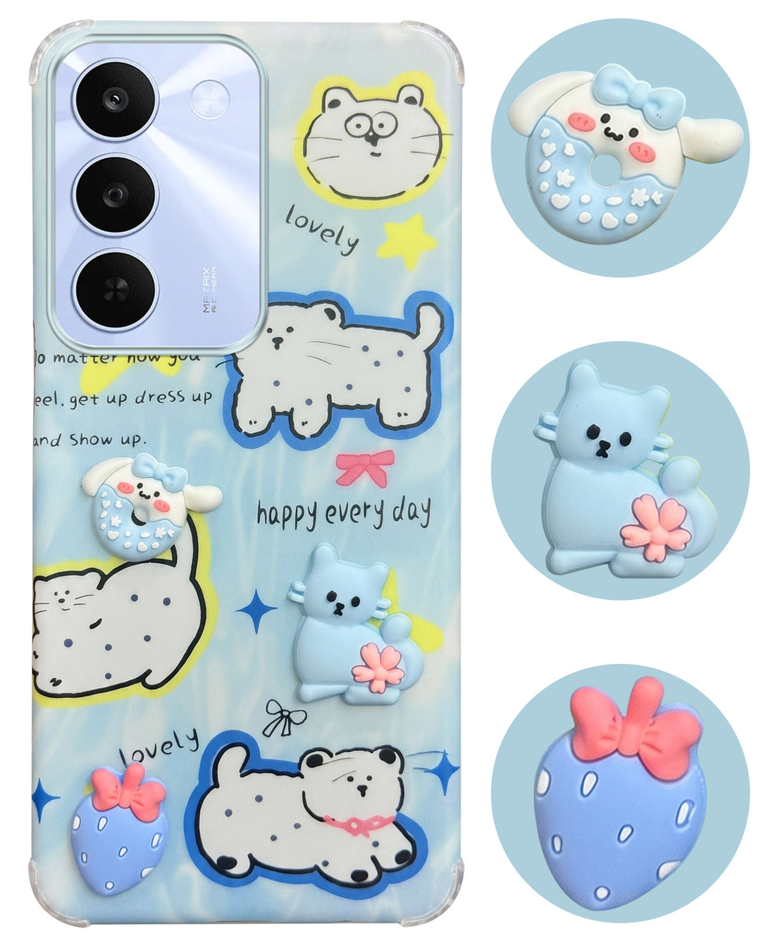 For Realme C83 5G Back Cover Case (3D Cute Cartoons | Hard Back Side Soft | Matte Premium Finish | HD Printing)
