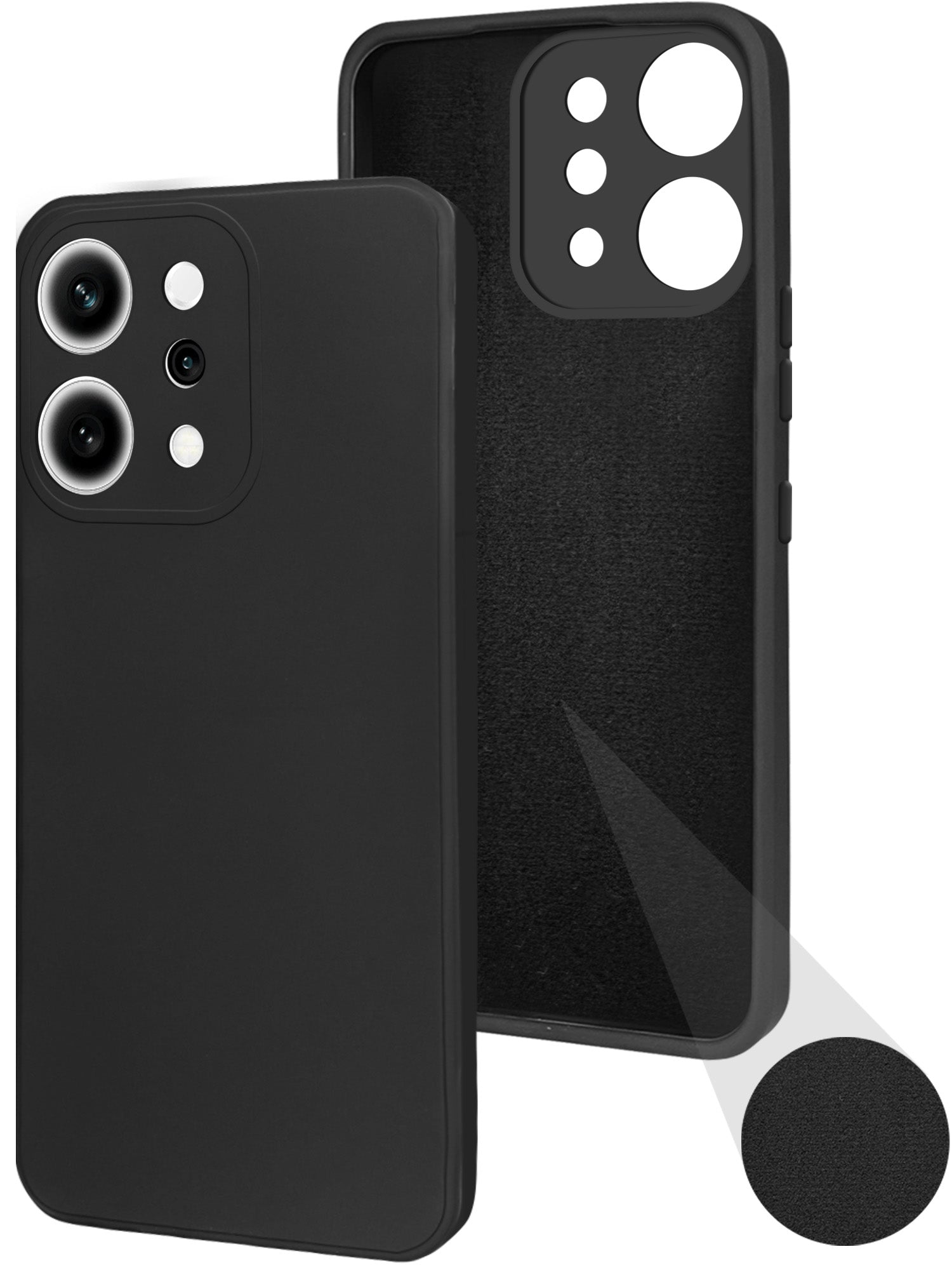 For Oppo Reno14 Pro 5G | Oppo Reno 14 Pro 5G Back Cover Case (Matte Finish Silicone with Inside Fiber cloth)