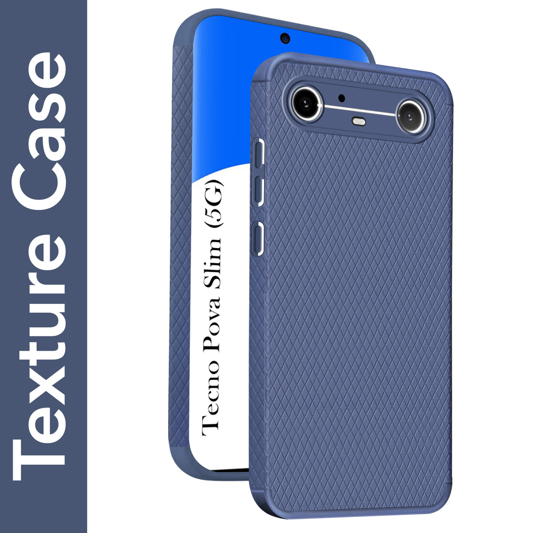 For Tecno Pova Slim Back Cover Case Liquid Silicone (Camera Protection | Side Grip Texture | Soft and Flexible)