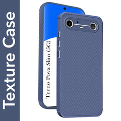 For Tecno Pova Slim Back Cover Case Liquid Silicone (Camera Protection | Side Grip Texture | Soft and Flexible)