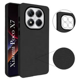 For Xiaomi Poco X7 Back Cover Case (Glass Like Camera Protection | Leather Feel | Minimalist Professional Grip)